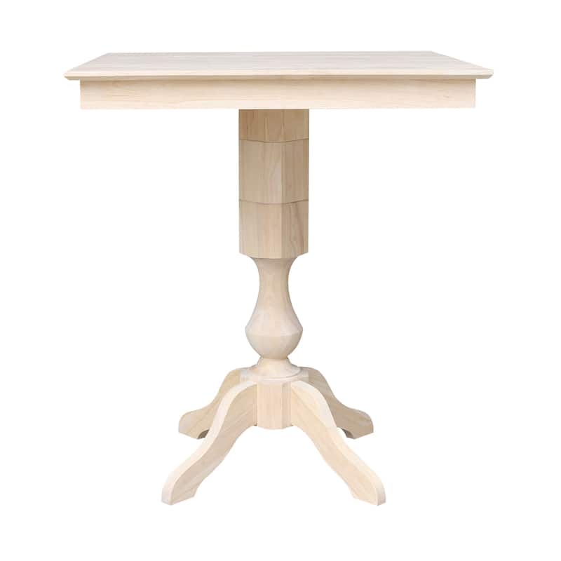 36" x 36" Square Top Pedestal Table - Unfinished - 41.9"H