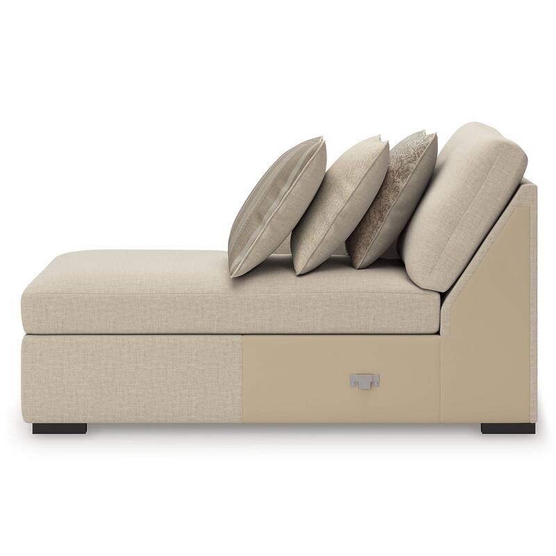 Signature Design by Ashley LadyMae Beige 2-Piece Sectional with Chaise - 102" W x 69" D x 40" H