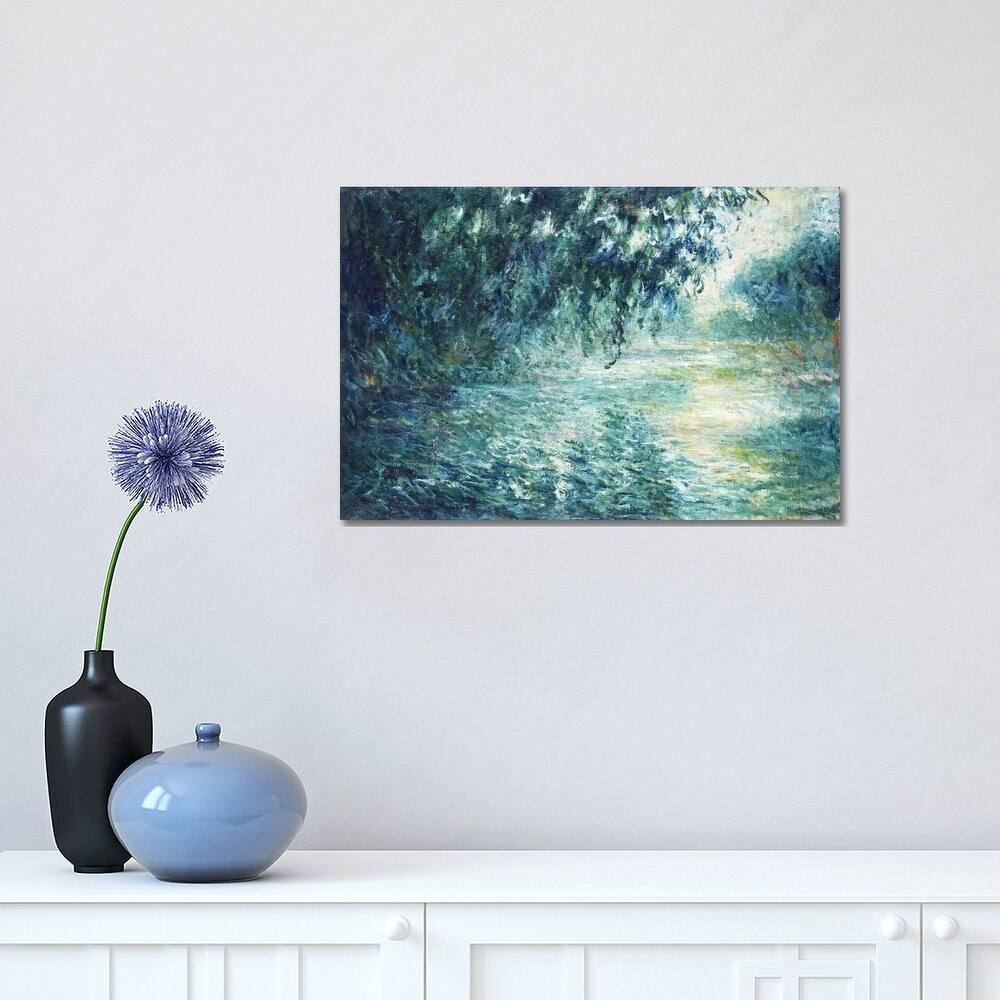 iCanvas "Morning on the Seine, near Giverny" by Claude Monet Canvas Print