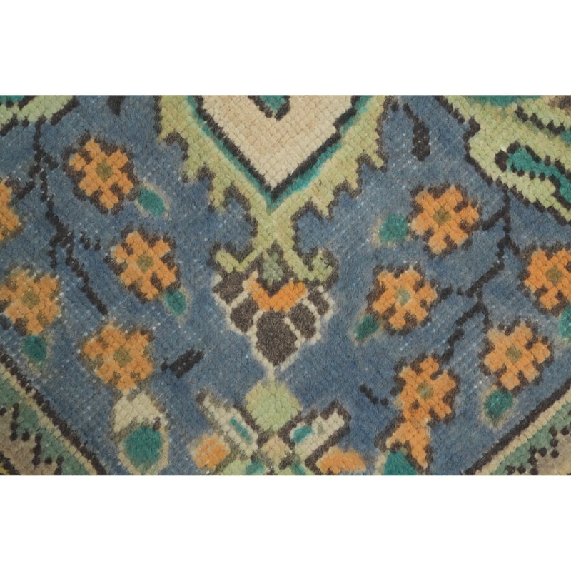 Hand Knotted Oriental 100% Wool Carpet Traditional Floral Green Tabriz Area Rug - 12' 4'' X 9' 5''
