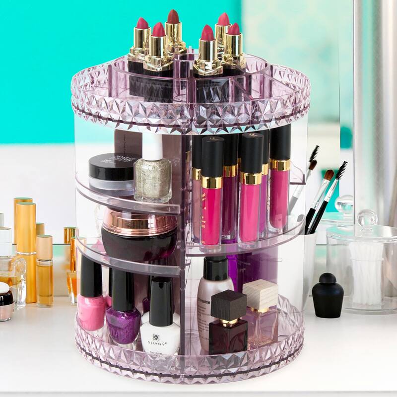 Makeup Organizer 360-Degree Rotating Cosmetic Storage Box