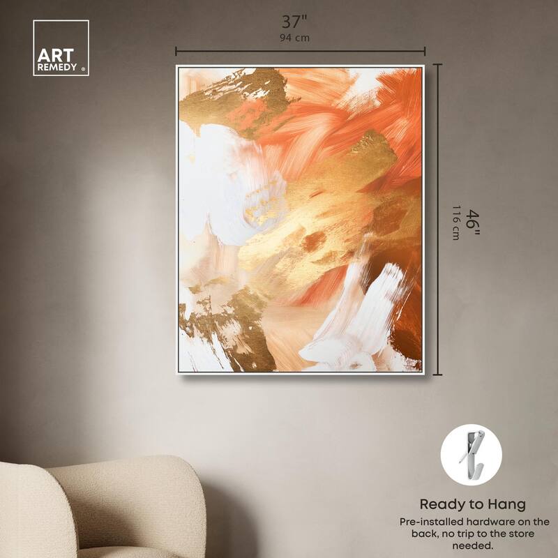 Golden Yellow Citrus Burst II Canvas by Art Remedy