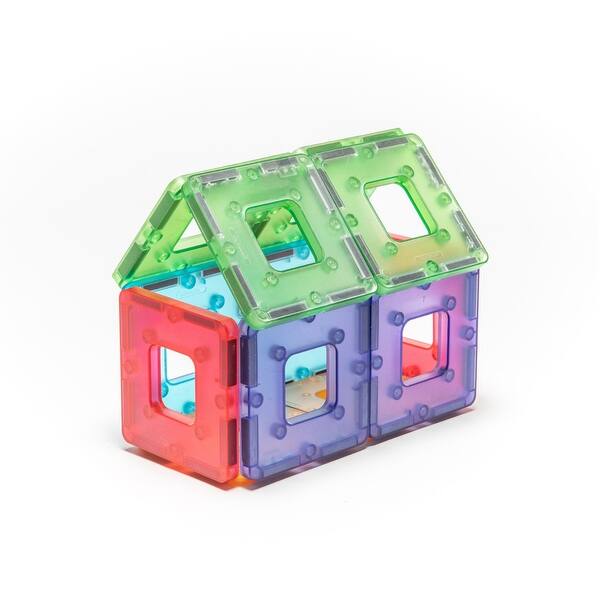 slide 2 of 9, Polydron KinderMag Starter Set, Translucent, 48 Pieces Multi - Kids