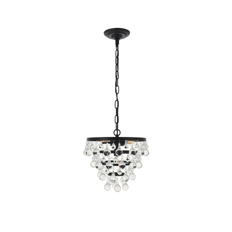 Kora 3-light Crystal Droplet Pendant Lamp