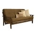 preview thumbnail 10 of 20, Somette Tucson Full-size Rustic Walnut Futon Set with Mattress