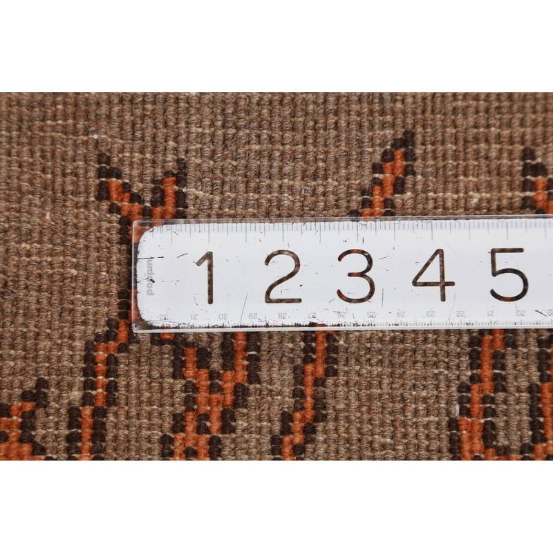 Brown Pictorial Kazak Oriental Foyer Rug Hand-Knotted Wool Carpet - 2'0"x 3'0"