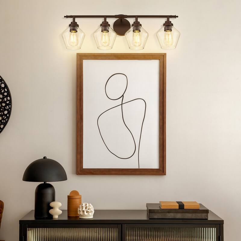 3/4-Light Modern Bathroom Vanity Light