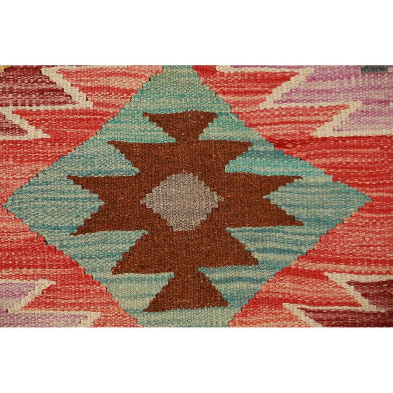 Multicolor Kilim Oriental Area Rug Flatweave Tribal Wool Carpet - 8'0"x 11'6"