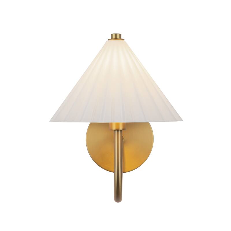 Alora Lighting WV451808 Serena 11" Tall Bathroom Sconce with Pleated