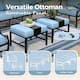MAISON ARTS 6/7-Piece Patio Conversation Sets, Sofa Set with 2/4 x Single Chairs, 1 x 3-seater Sofa and Coffee Table/Ottomans