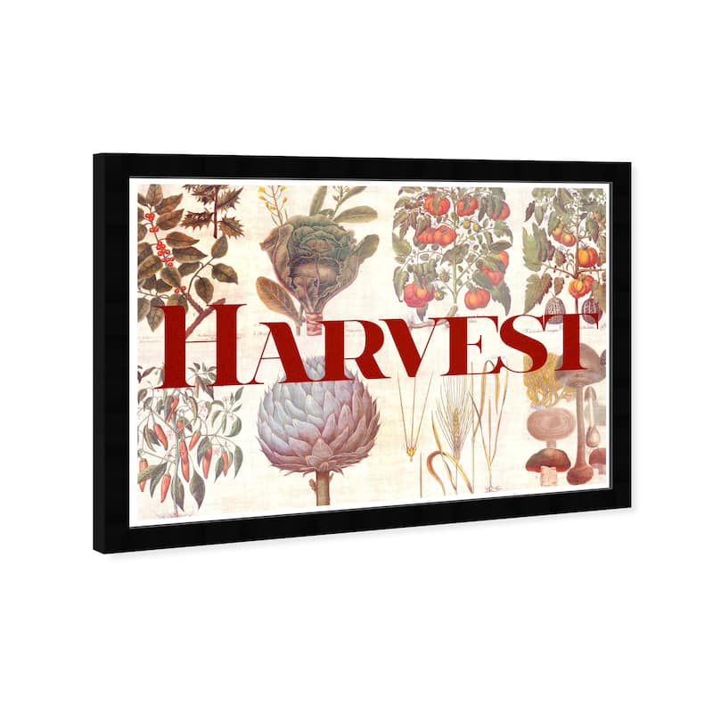 Wynwood Studio Prints Food and Cuisine Thanksgiving Menu Red and Maroon Rustic Wall Art Canvas Print
