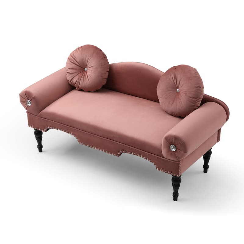 54"Width Modern Velvet Upholstered Loveseat