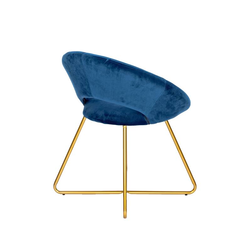 Porthos Home Reine Leisure Accent Chair, Velvet Upholstery, Gold Legs