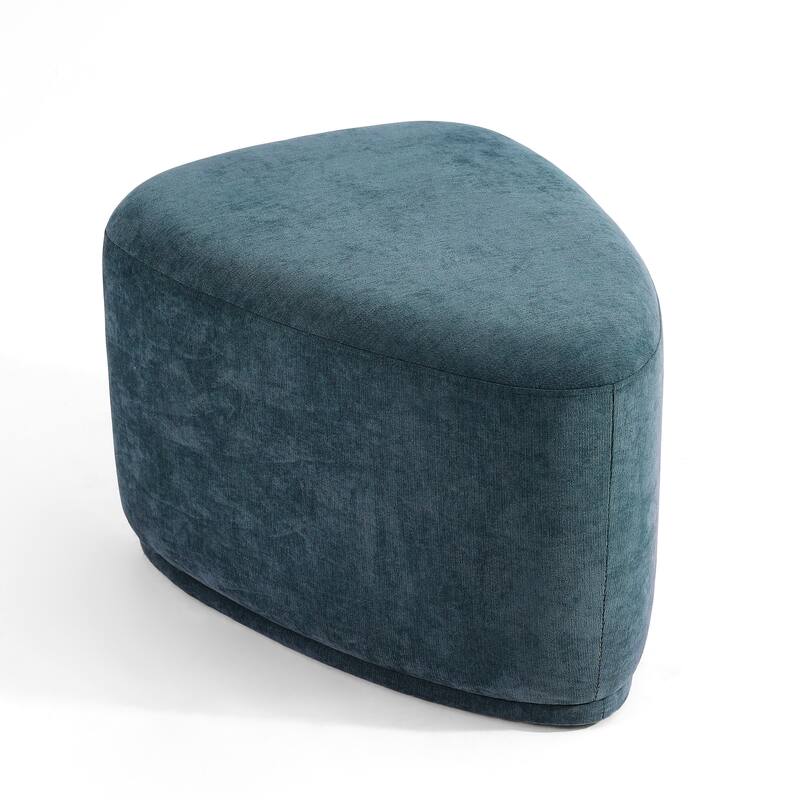 Leon 26"/43" W Chenille Triangle Cocktail Ottoman Set