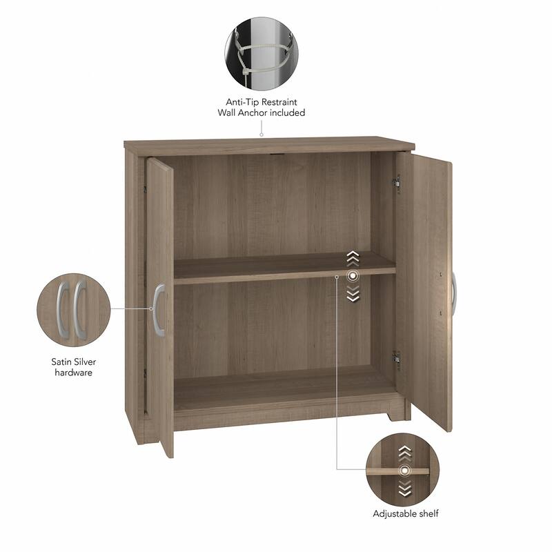 Cabot Small Entryway Cabinet with Doors by Bush Furniture