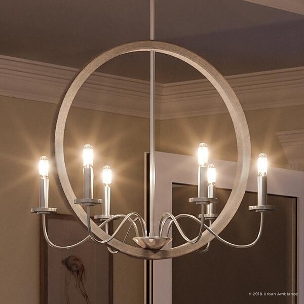 Shop Luxury Modern Farmhouse Chandelier, 24.75"H x 22"W ...