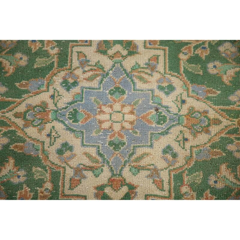 Hand Knotted Oriental 100% Wool Carpet Traditional Floral Oranges & Rust Mashad Area Rug - 13' 6'' X 9' 6''