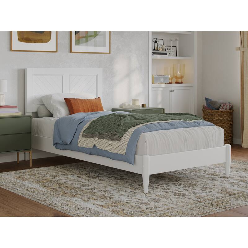 Berkshire Solid Wood Low Profile Platform Bed - White - Twin XL