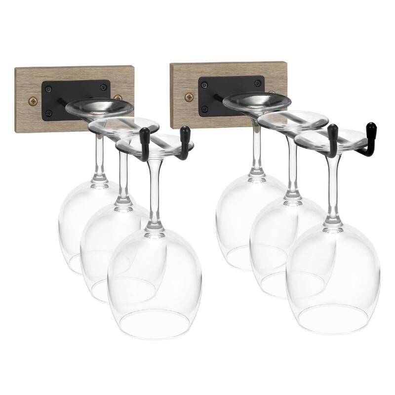 Wall Mounted Wine Rack - 8.25"D x 2.5"W x 12"H