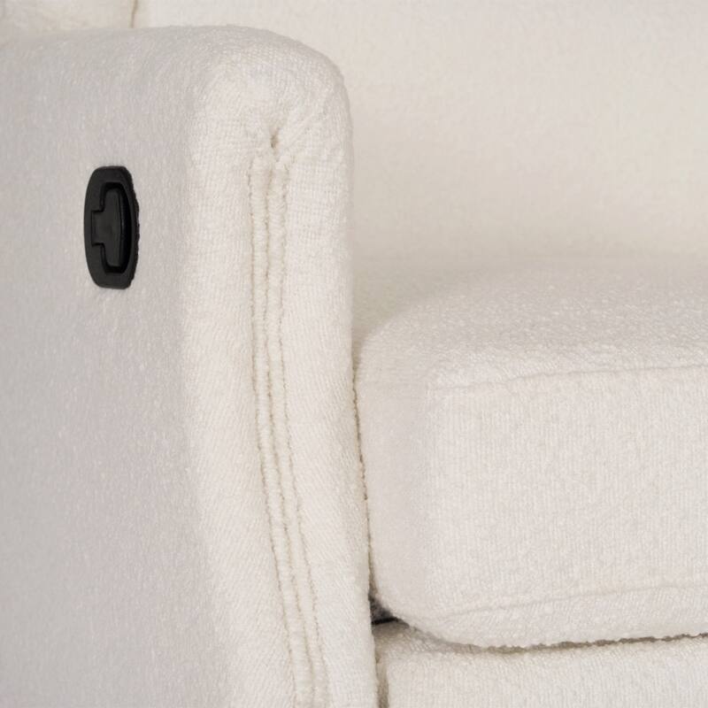 Wingback Manual Rocking Glider Recliner Chair with 360 Swivel