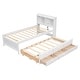 preview thumbnail 10 of 39, Twin Bed with USB, Type-C Ports, LED Lights & Trundle - Bookcase Headboard