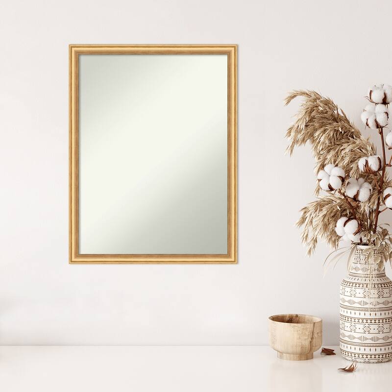 Salon Scoop Non-Beveled Wood Framed Wall Mirror