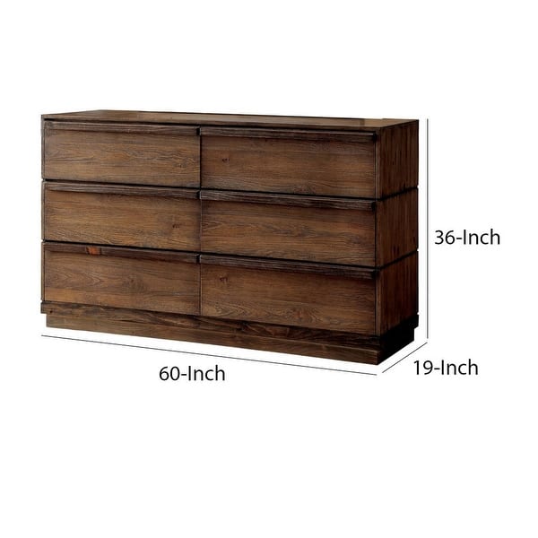 Minimal And Sophisticated Wooden Dresser, Rustic Natural Brown - Bed ...