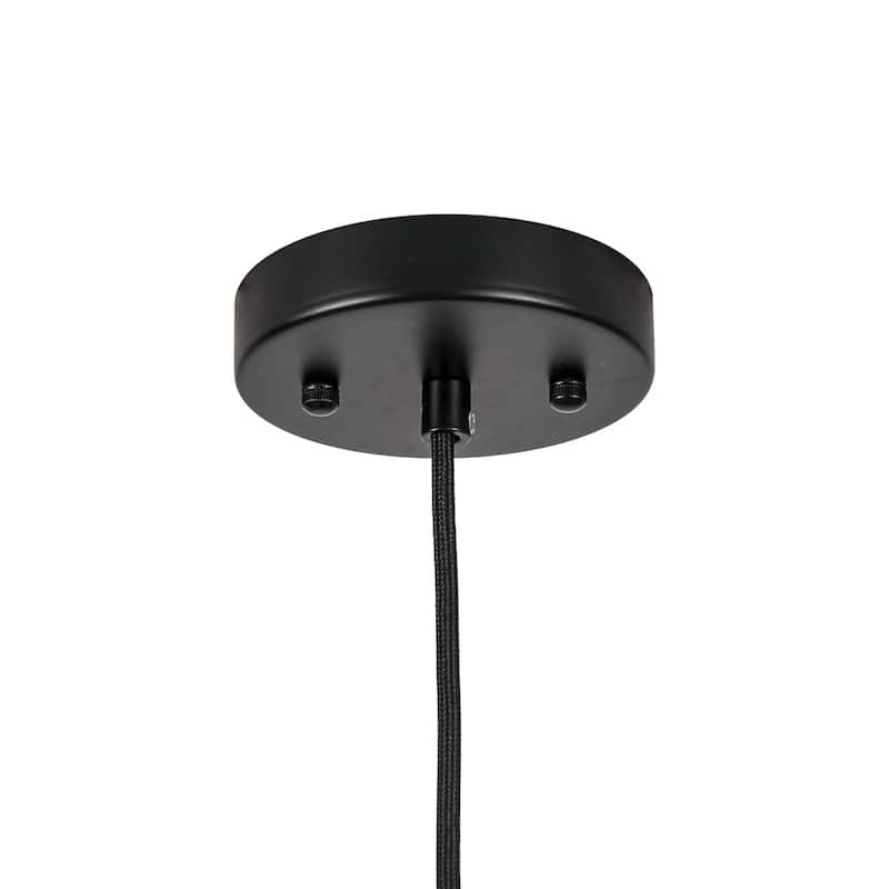 Coastal-style 3-Light Tapered Linen Fabric Pendant - 19.7 in