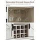 preview thumbnail 23 of 33, Farmhouse Bar Cabinet, Coffee/Wine Bar Cabinet w/Wine & Glass Rack