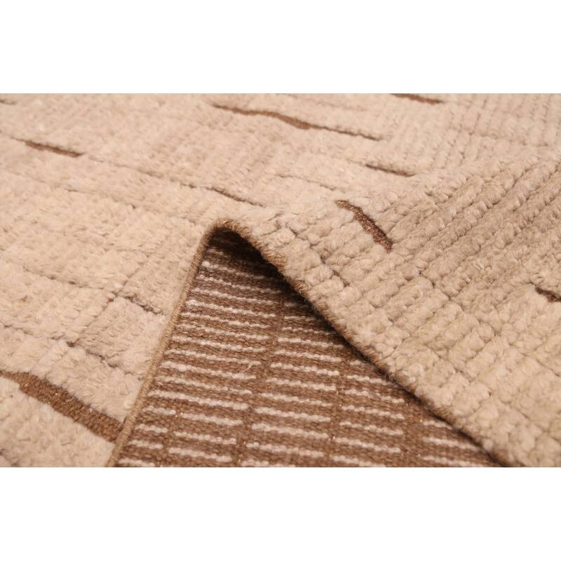 ECARPETGALLERY Hand-knotted Tangier Tan Wool Rug - 5'0 x 7'11