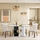 preview thumbnail 62 of 99, High-end Tufted Velvet Upholstered Nailhead Dining Chair Set of 6 Set of 4 - Beige