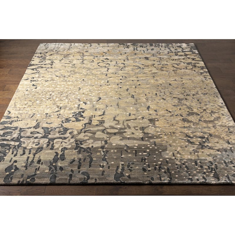 Hand-Knotted Giana Abstract Wool Area Rug