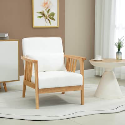 HOMCOM Accent Chairs with Throw Pillow and Cushions