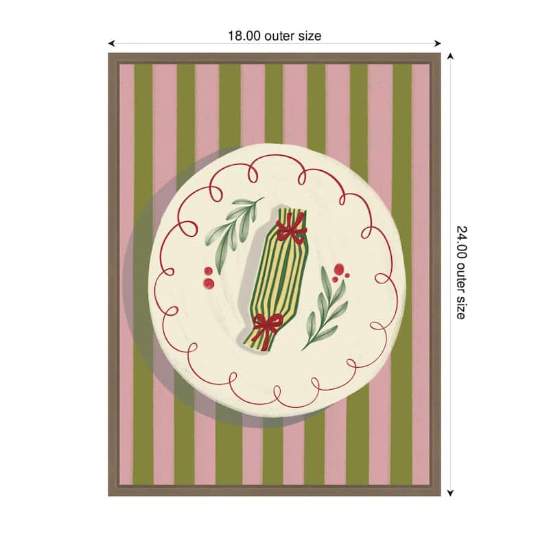 Kate and Laurel Framed Canvas Christmas Toffee Gift by Nikita Jariwala