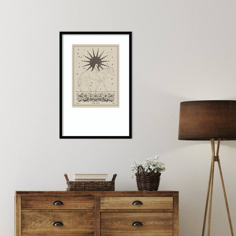 The Sun by Nktn Wood Framed Wall Art Print