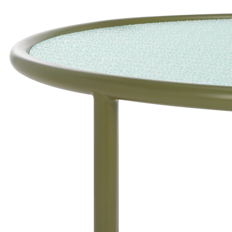 SAFAVIEH COUTURE Zuzana Glass Top Coffee Table - 31"W x 31"D x 31"H