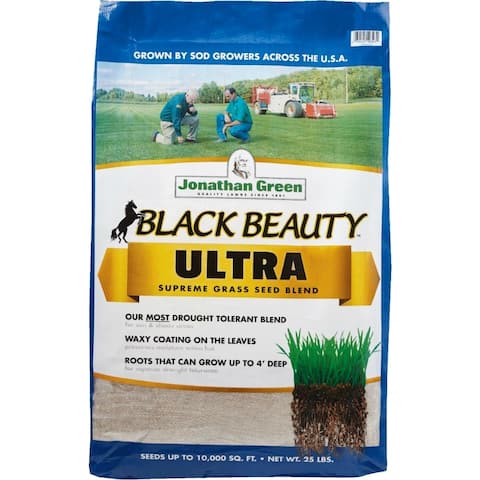 Jonathan Green 10323 Black Beauty Ultra Grass Seed Mixture, Up To 10000 Sqft, 25Lb - 25 Lb