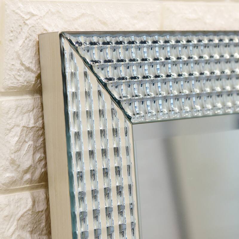 Bling Beveled Glass Rectangle Wall Mirror,Bathroom Mirror - 30 in. x 1.24 in. x 40 in.