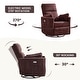 preview thumbnail 21 of 68, HOMYKA Power Rocker Swivel Recliner with USB and Type-C Ports