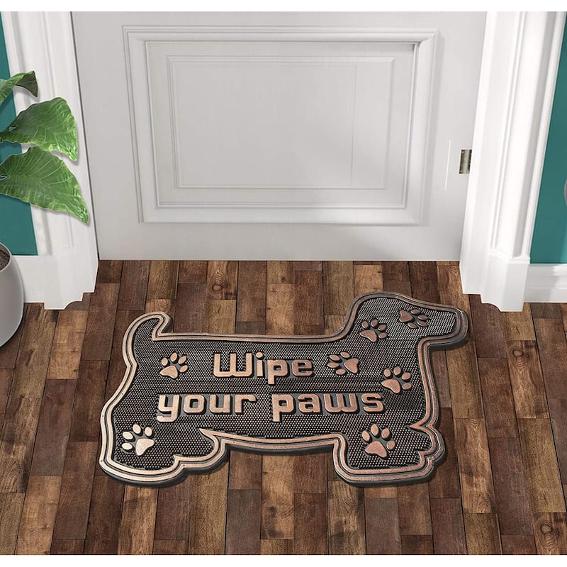 A1HC Rubber Pin 18” X 30” for Outdoor Entrance, Fun Designed Floor, Welcome Mats for Front Door Indoor Non-Slip Backing