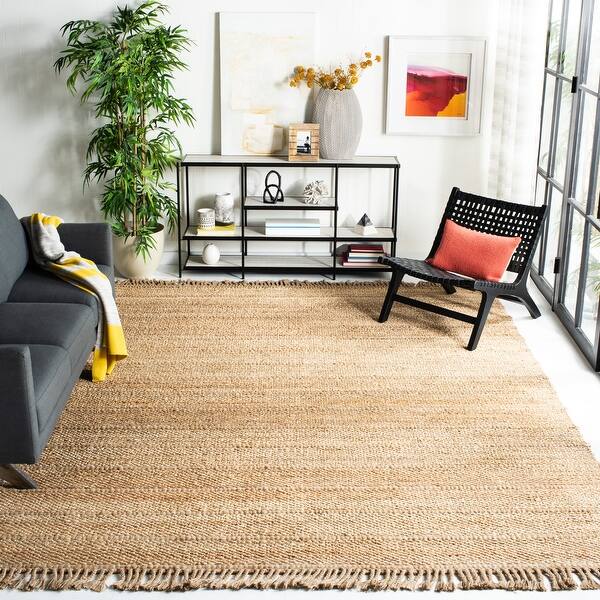 slide 2 of 7, SAFAVIEH Handmade Natural Fiber Zvjezdana Jute Tassel Rug - Ivory/Ivory - 2'3" x 8' Runner