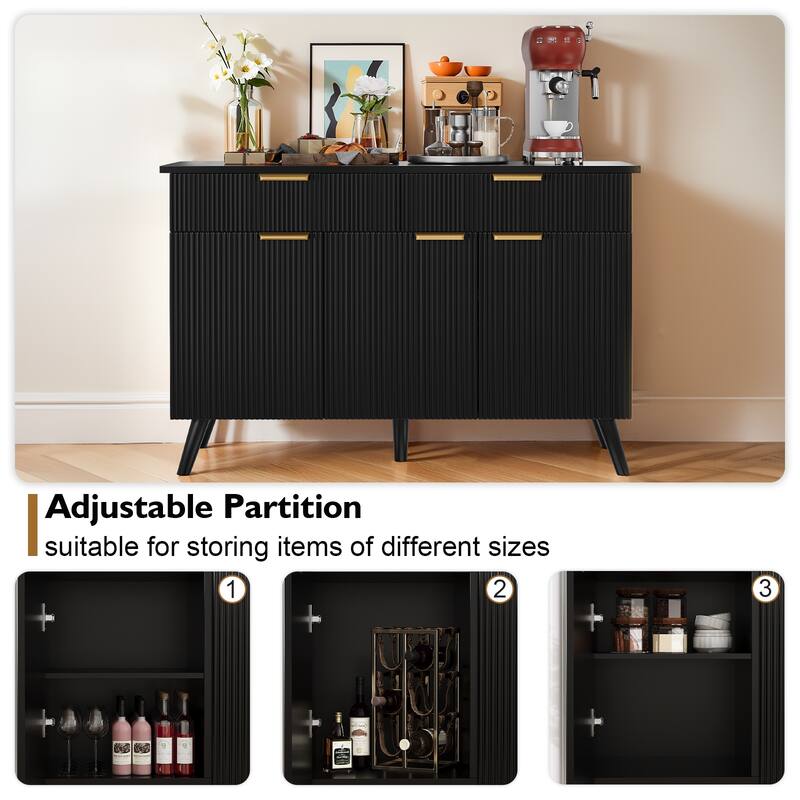 Pocassy 47" Modern Buffet Cabinet with Storage