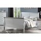 preview thumbnail 1 of 0, Traditional Louis Philippe III Full Sleigh Bed in Platinum with Headboard and Footboard