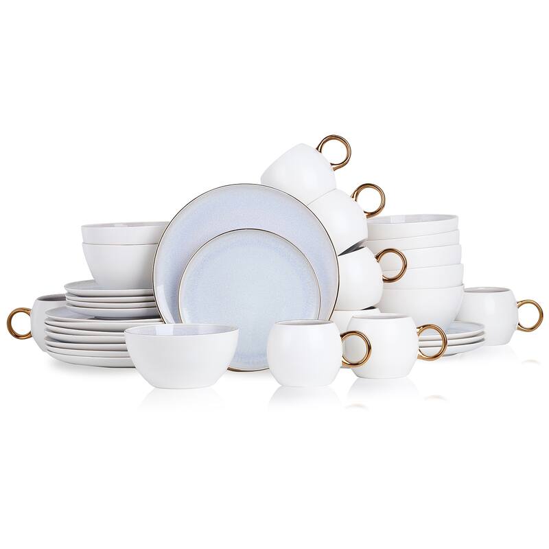 Stone Lain Josephine Porcelain Dinnerware Set - Lavender - 32 Piece