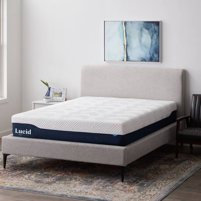 LUCID Comfort Collection 12-inch Gel and Aloe Vera Hybrid Mattress