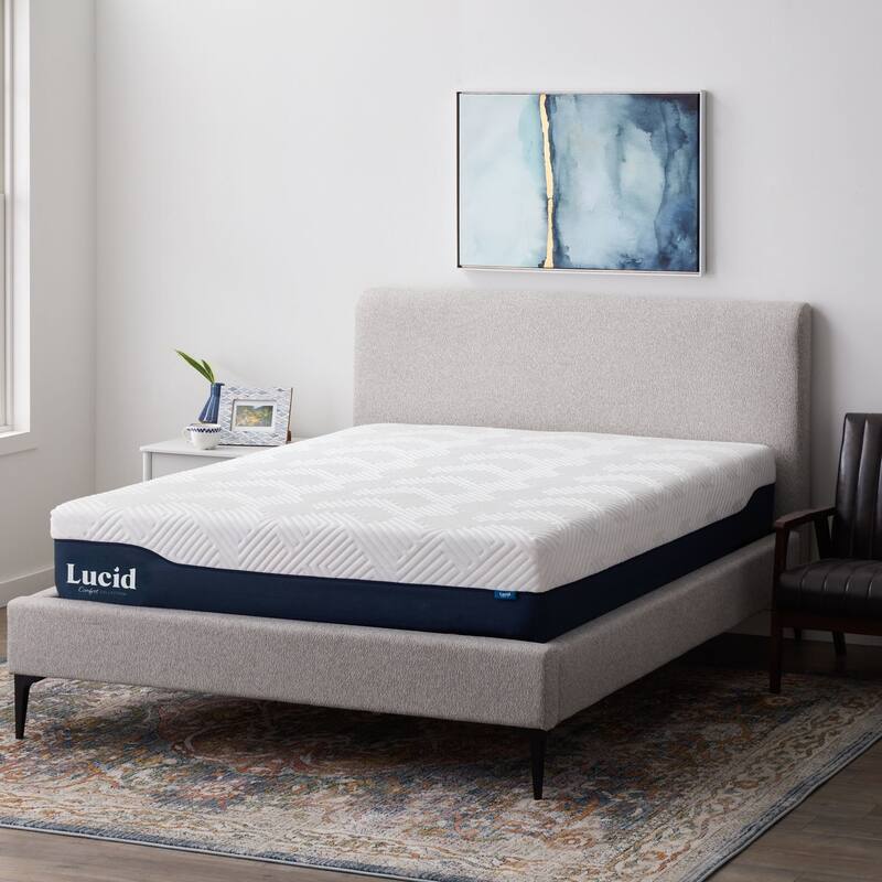 LUCID Comfort Collection 12-inch Gel and Aloe Vera Hybrid Mattress