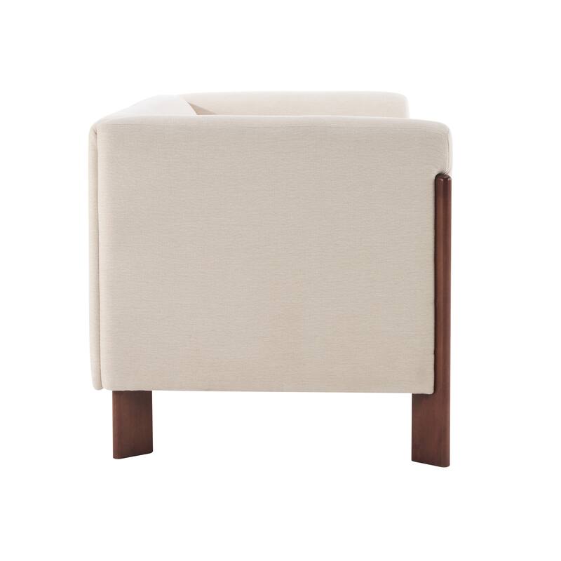 Christopher Knight Home Aurelian Birch Upholstered Tuxedo Sofa with Solid Wood Legs