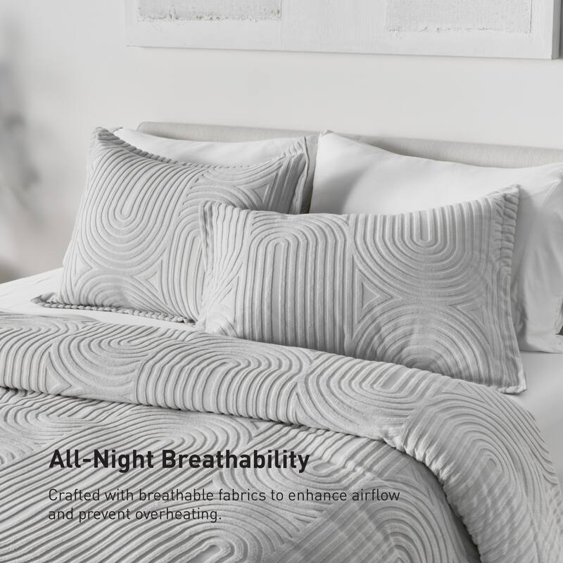 BEDGEAR Performance Duvet Cover and Sham Set - Moisture-Wicking Breathable Cooling Bedding