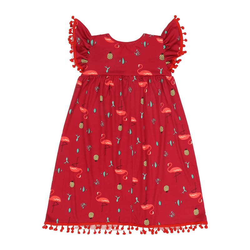 Mixed Up Clothing Girls Vestito Pom Pom Dress