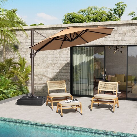 Pellebant 10 FT Outdoor Round Cantilever Umbrella